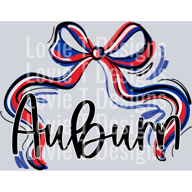 RIBBON SPORTS RED BLUE AND WHITE AUBURN