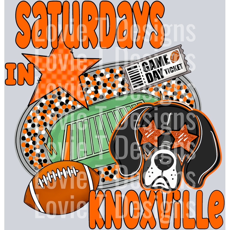 SATURDAYS IN KNOXVILLE PREPPY|Pocket 4″|Infant 6″|Toddler 7″|Youth 8.5″|Adult 11″|Adult 12″