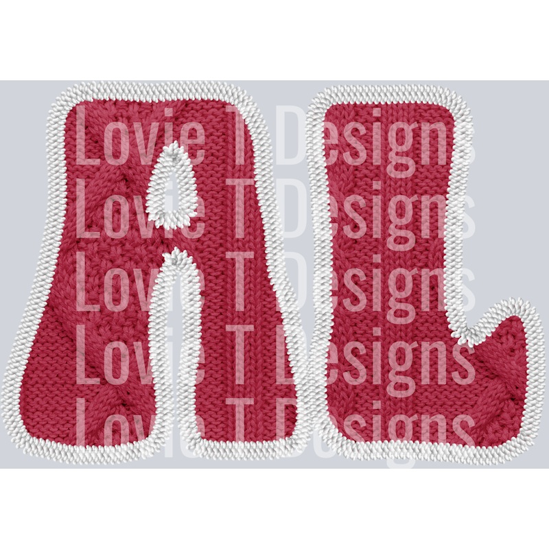 AL SWEATER PATCH EMBROIDERY|Pocket 4″|Infant 6″|Toddler 7″|Youth 8.5″|Adult 11″|Adult 12″
