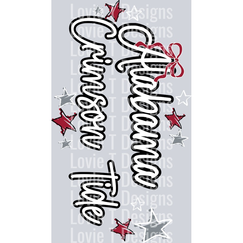 ALABAMA CRIMSON TIDE DOODLE FRAME MASCOTS FRONT
