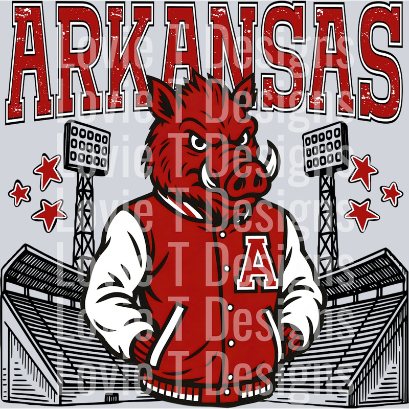 ARKANSAS LETTERMAN|Pocket 4″|Infant 6″|Toddler 7″|Youth 8.5″|Adult 11″|Adult 12″