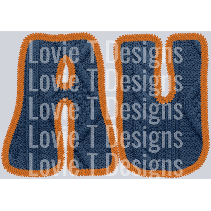 AU AUBURN SWEATER PATCH EMBROIDERY