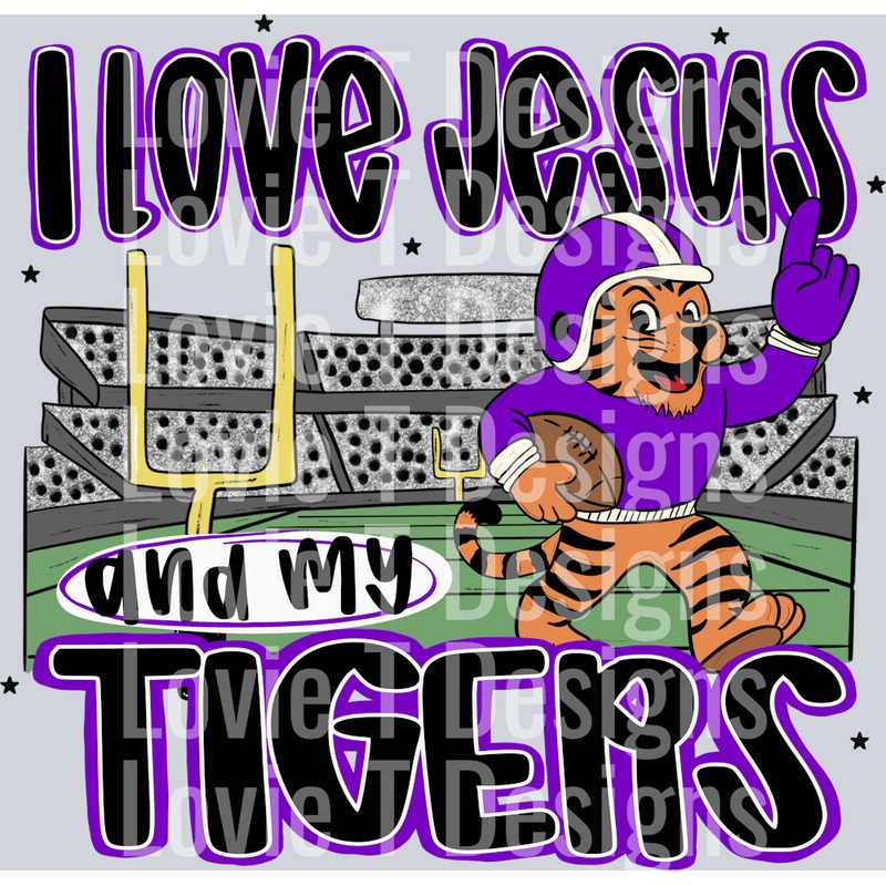 TIGERS PURPLE|Pocket 4″|Infant 6″|Toddler 7″|Youth 8.5″|Adult 11″|Adult 12″