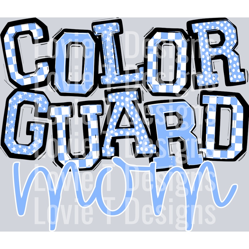 SO SPORTY COLOR GUARD MOM COLUMBIA BLUE
