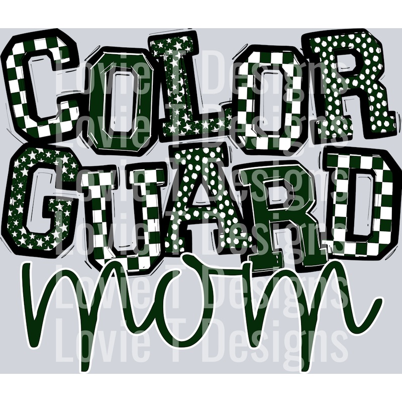SO SPORTY COLOR GUARD MOM DARK GREEN