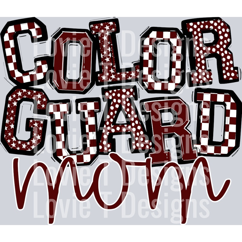 SO SPORTY COLOR GUARD MOM MAROON
