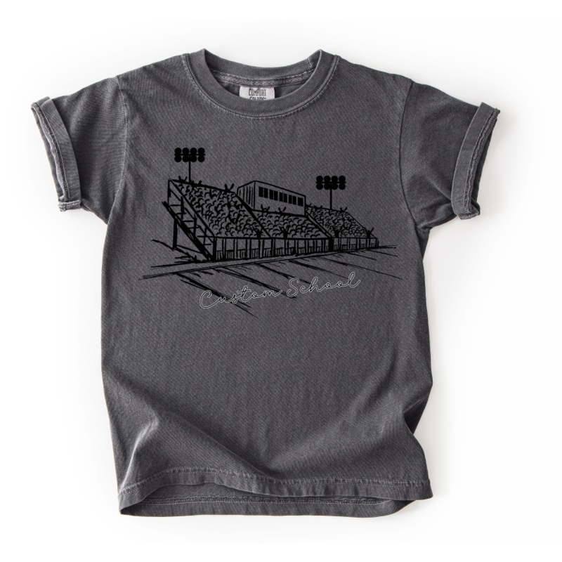 STADIUM + SCHOOL NAME IN SCRIPT