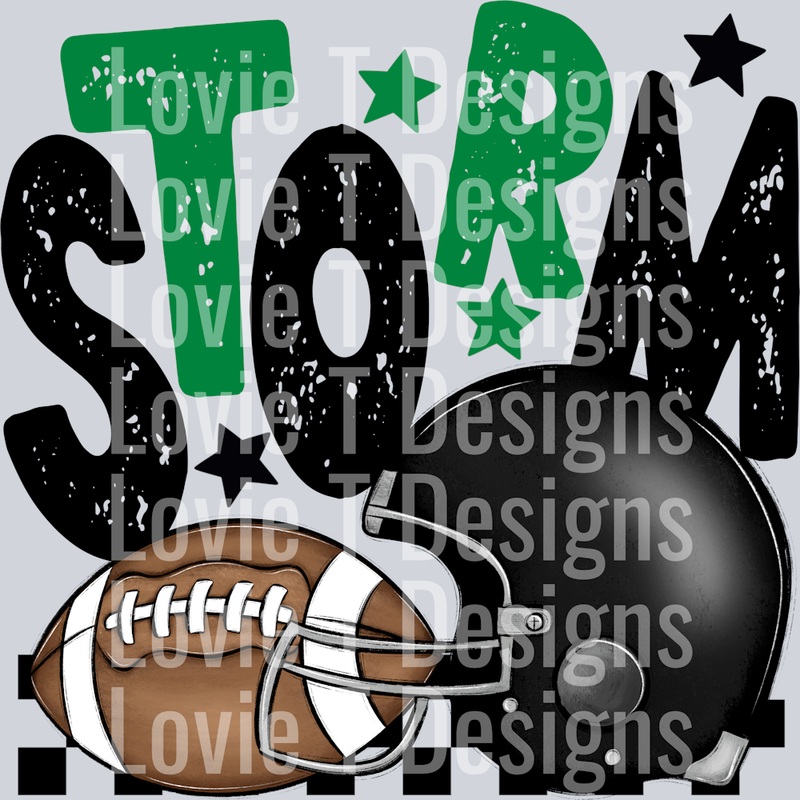 STORM FOOTBALL HELMENT BLACK GREEN