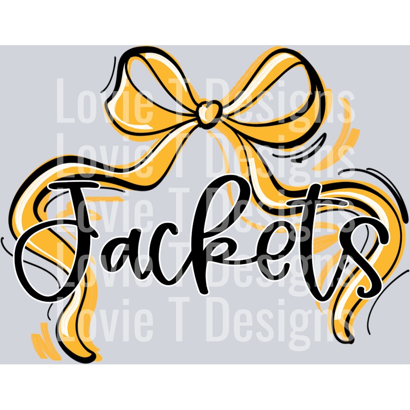 RIBBON SPORTS BOWS YELLOW GOLD BLACK AND WHITE JACKETS