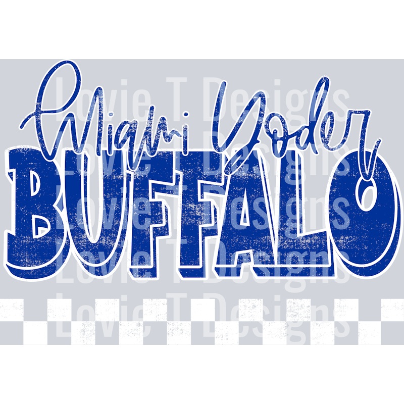 SCHOOL SPIRIT GRUNGE BUFFALO MIAMI YODER