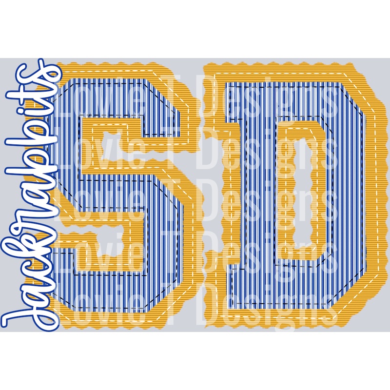 SD JACKRABBITS YELLOW GOLD BASE ROYAL TOP PREPSTER