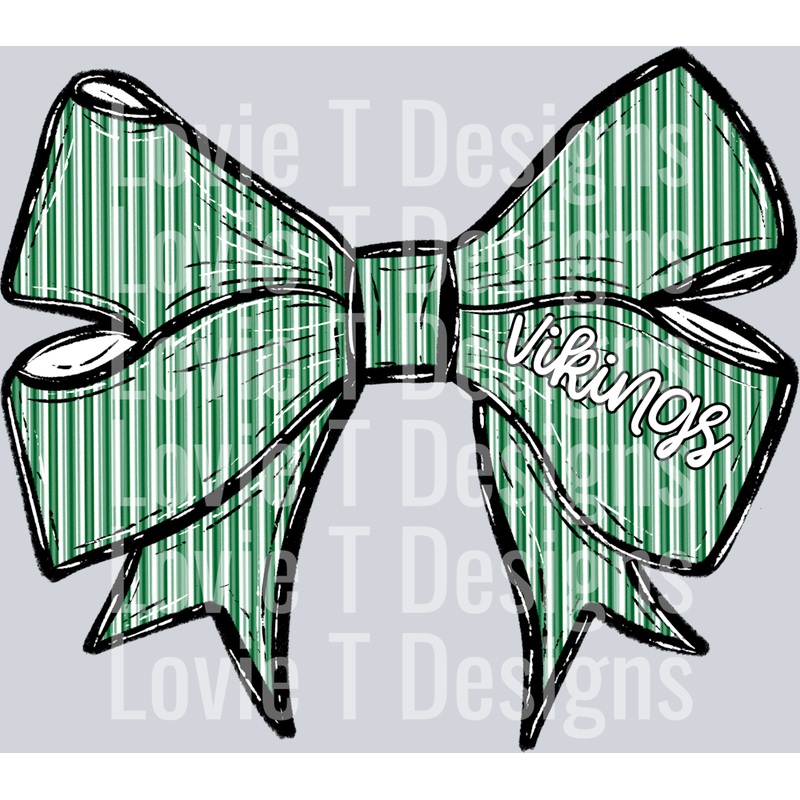 SEERSUCKER BOW KELLY GREEN VIKINGS
