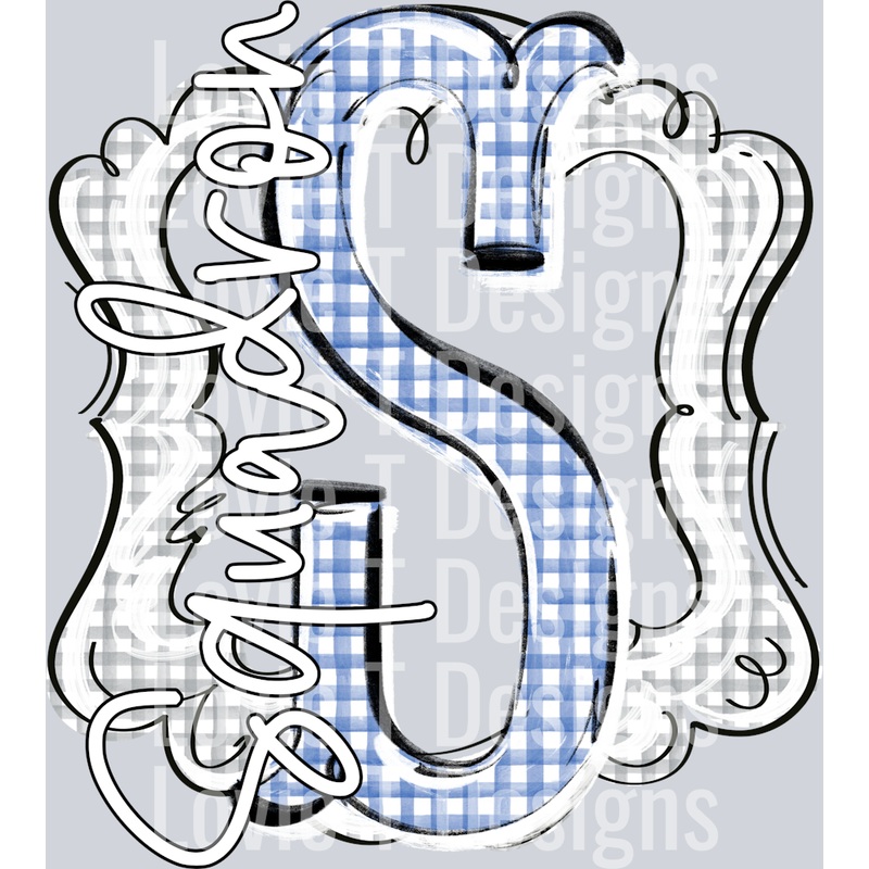 SQUADRON GRAY FRAME GINGHAM ROYAL S