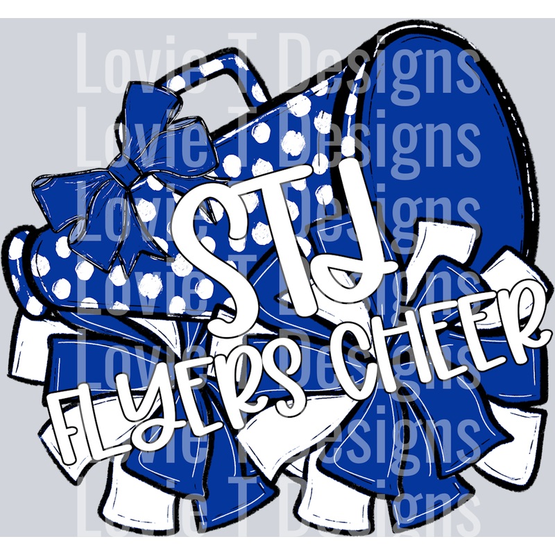 STJ FLYERS CHEER ROYAL SO SPORTY MEGAPHONE