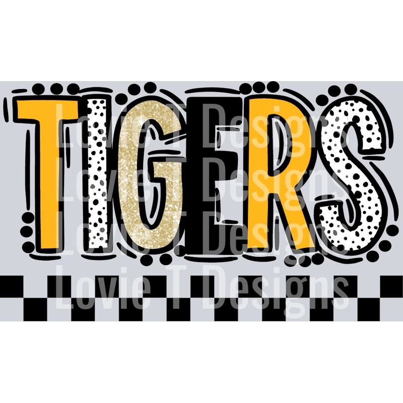 TIGERS ATH GOLD VEGAS GOLD DOODLE DOT MASCOT