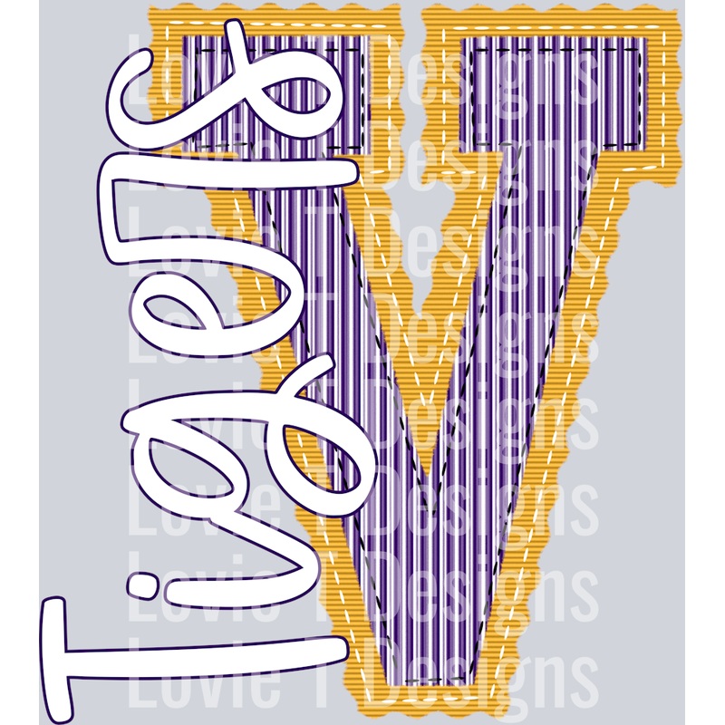 YELLOW BASE PRUPLE TOP V TIGERS