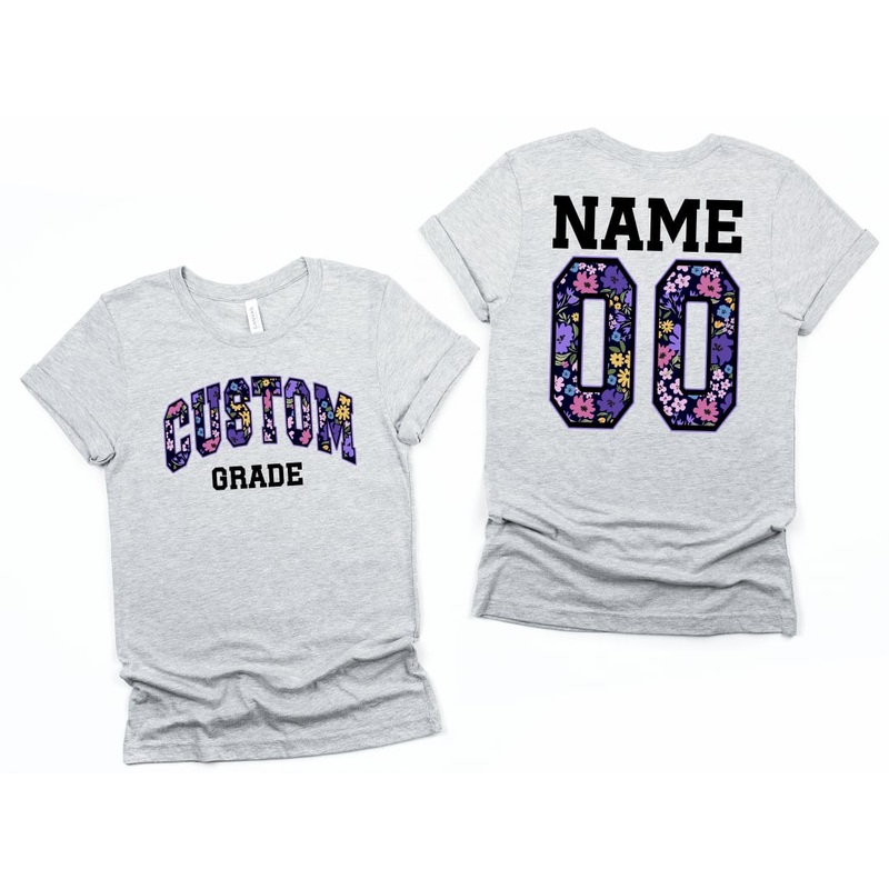 CUSTOM FLORAL GRADE FRONT + BACK