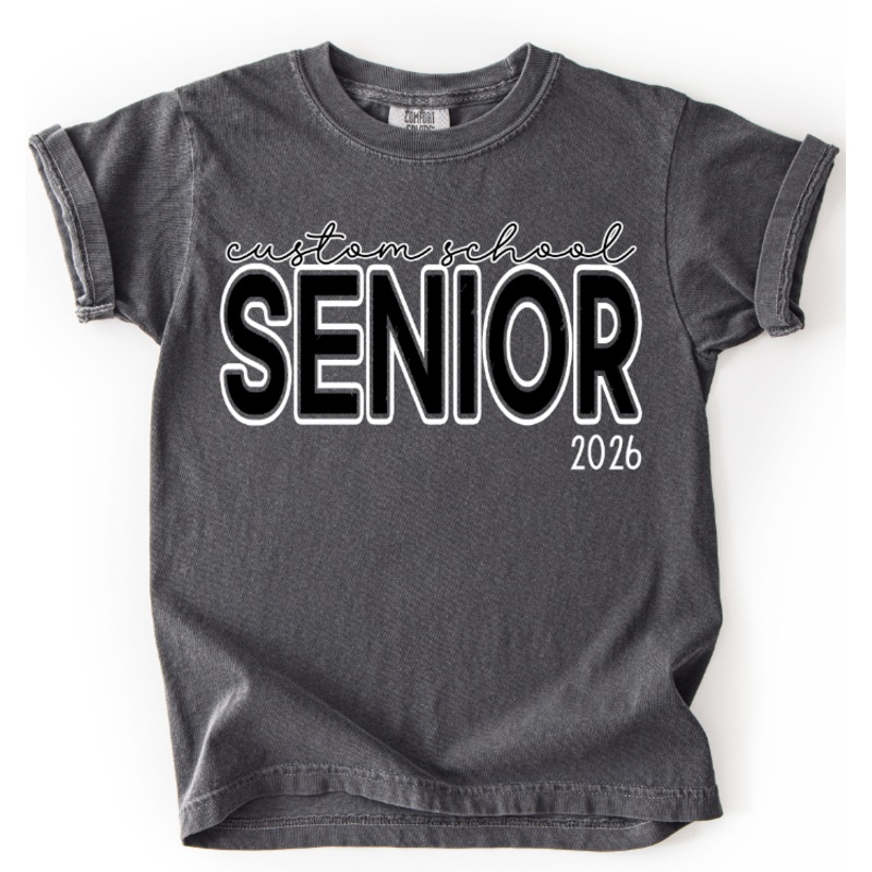 SCHOOL + SENIOR 2026 CUSTOM|Infant|Toddler|Youth|Adult 11″|Adult 12″|Mockup