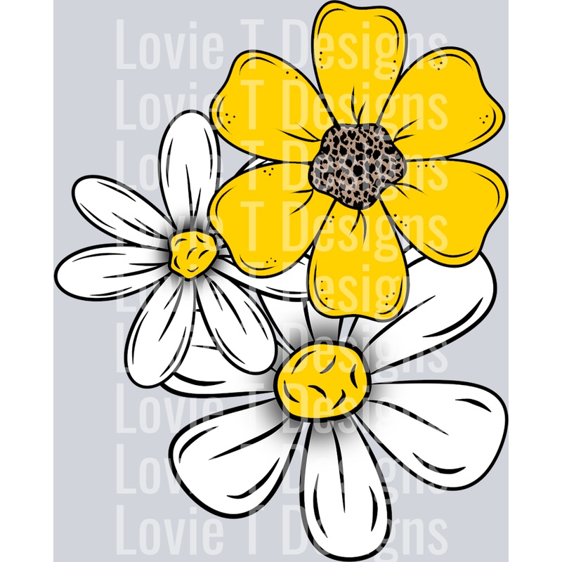 SCHOOL SWOOP YELLOW FLOWERS|Pocket 4″(3.24in x 4.00in)