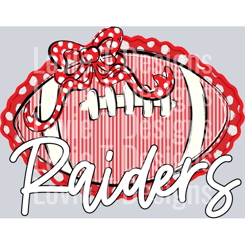 SEERSUCKER FOOTBALL + MATCHING BOWS RED RAIDERS
