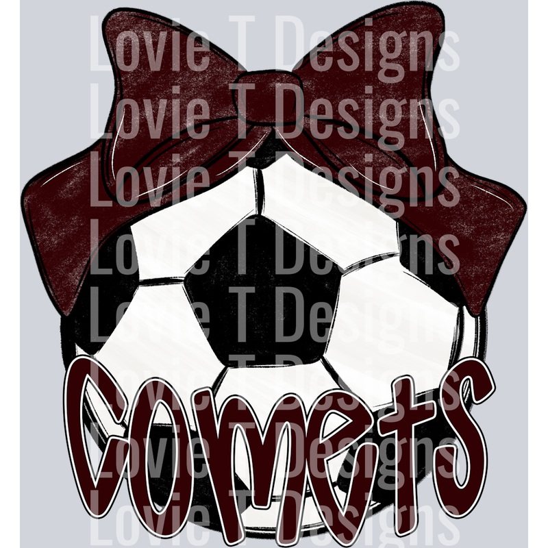 SPORT BOW SOCCER COMETS MAROON