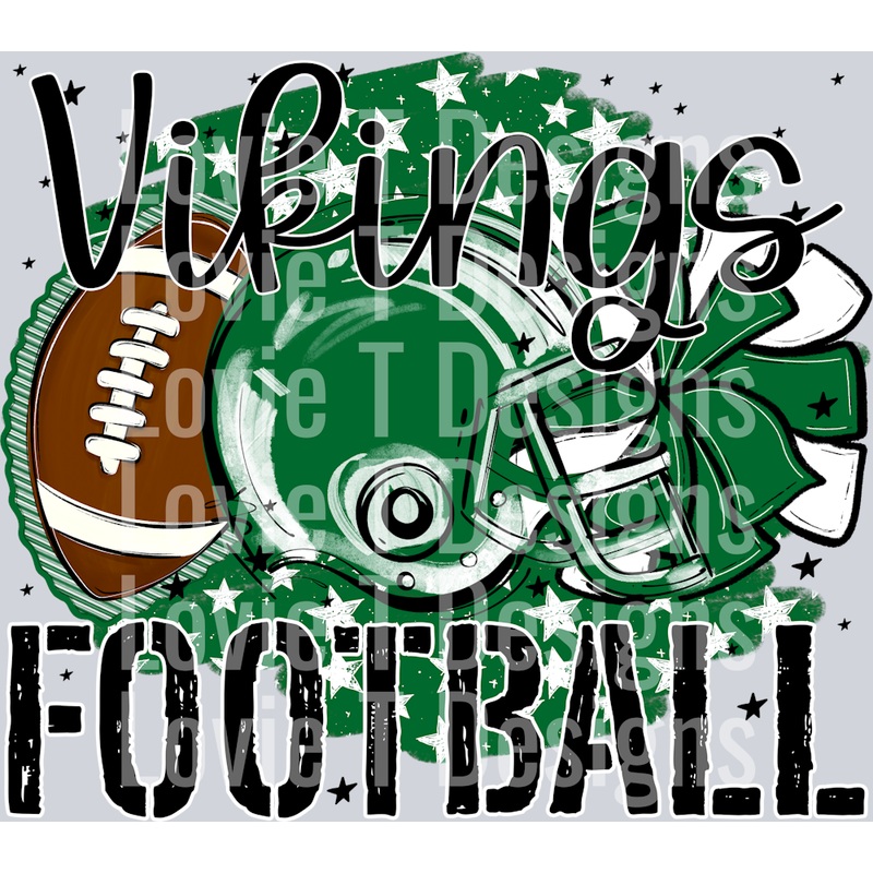 STARS FOOTBALL VIKINGS KELLY GREEN