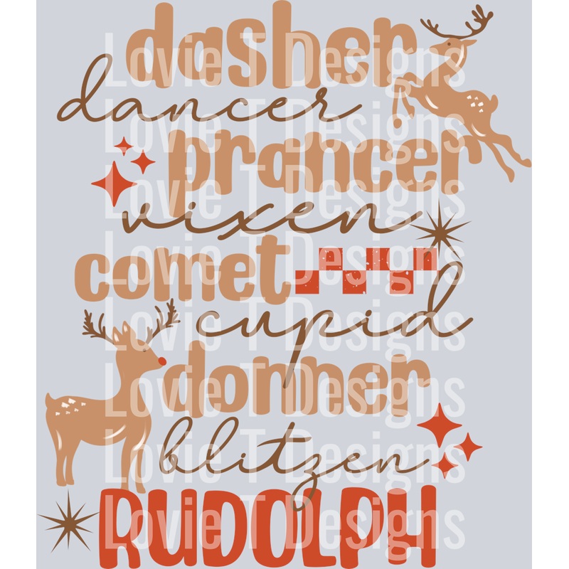 REINDEER LIST|Pocket 4″(3.48in x 4.00in)|Infant 6″(5.22in x 6.00in)|Toddler 7″(6.09in x 7.00in)|Youth 8.5″(7.40in x 8.50in)|Adult 11″(9.58in x 11.00in)|Adult 12″(10.45in x 12.00in)