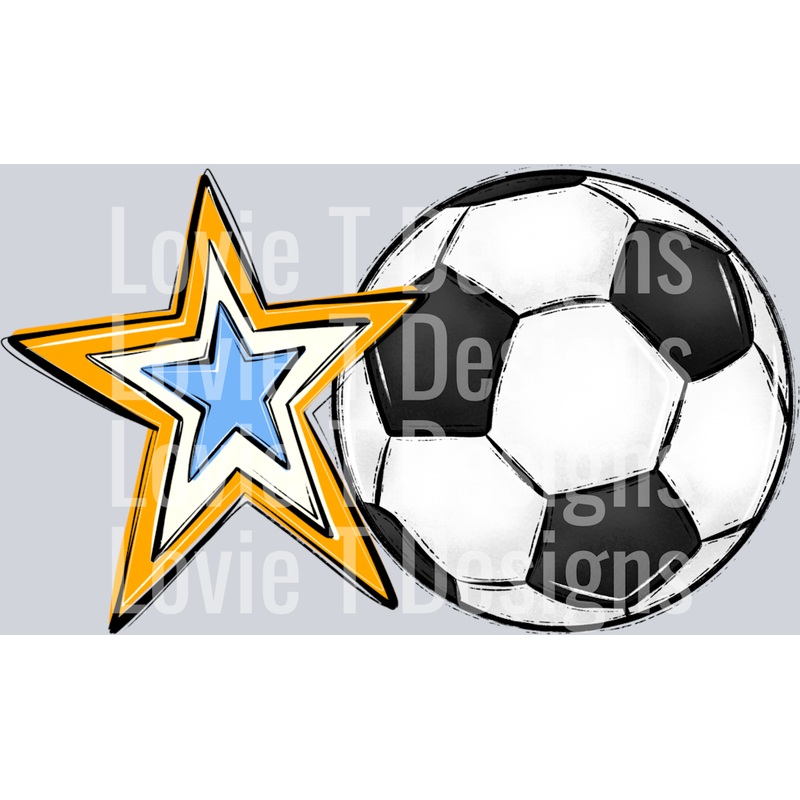 SOCCER MOM CAROLINA BLUE AND YELLOW GOLD POCKET