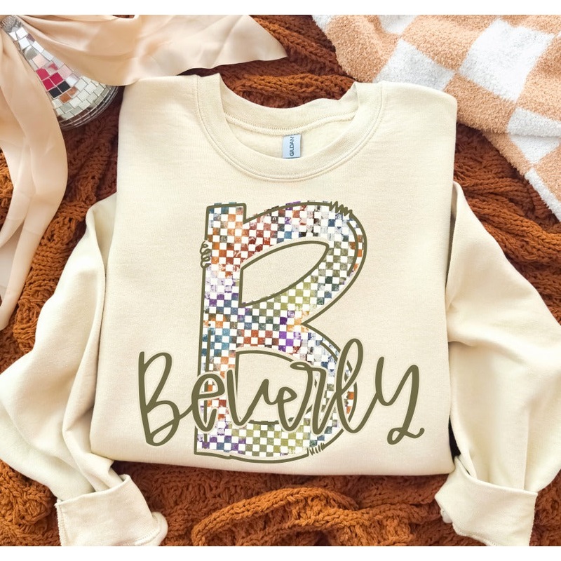 AUTUMN CHECK – CUSTOM|Pocket 4″|Infant 6″|Toddler 7″|Youth 8.5″|11″ Transfer|12″ Transfer|Mockup