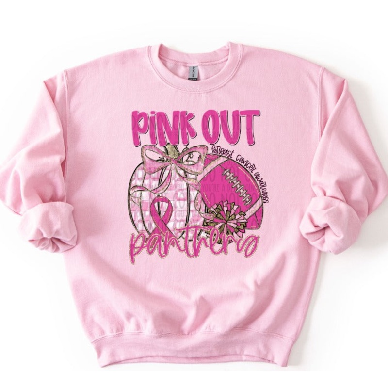 PINK OUT FOOTBALL + PUMPKIN + TEAM NAME