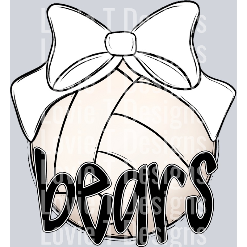 SPORT BOW BALLS VOLLEYBALL WHITE BEARS