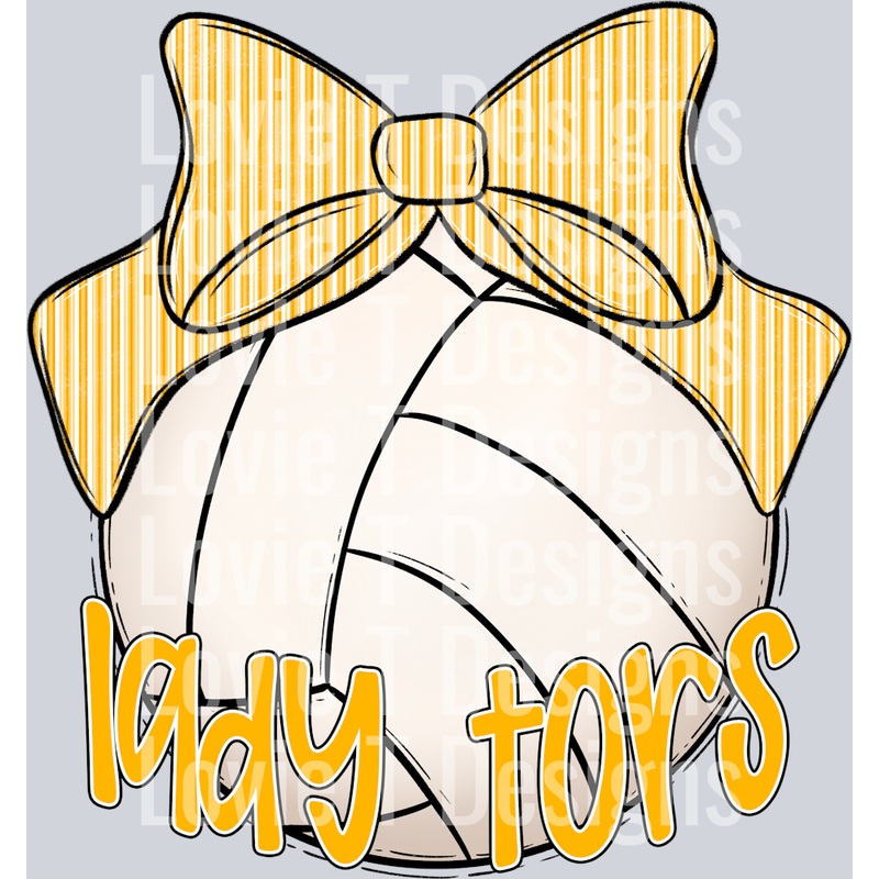 SPORT BOW VOLLEYBALL YELLOW SEERSUCKER LADY TORS