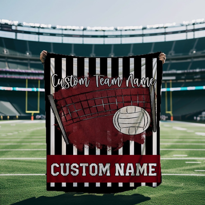 Volleyball Maroon Blanket|30X40|50×60|60×80