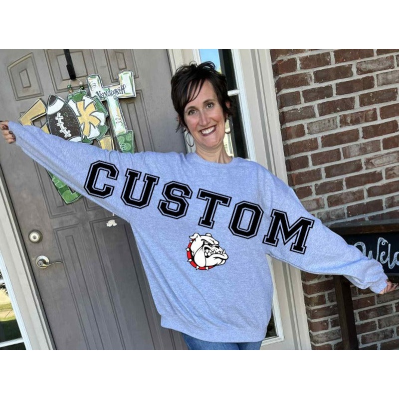 Oversized Front + Mascot Sweatshirt
