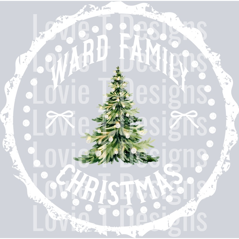 WARD FAMILY CHRISTMAS STAMP|Youth 8.5″(8.50in x 8.44in)|Adult 11″(11.00in x 10.92in)|Adult 12″(12.00in x 11.91in)