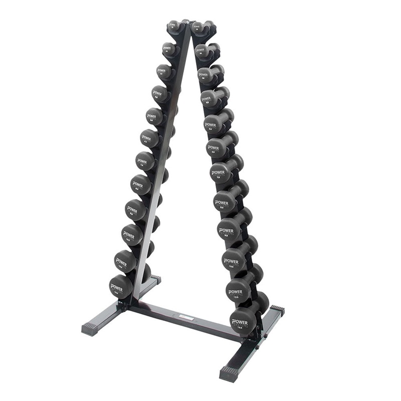 Power Systems Neoprene Dumbbell Set and Rack