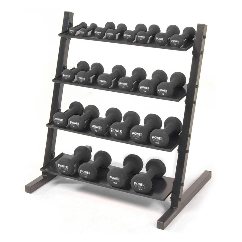 Power Systems Neoprene Dumbbell Set With Rack
