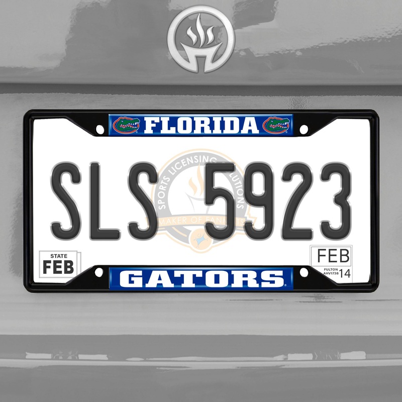 Fanmats Florida Gators Metal License Plate Frame Black Finish