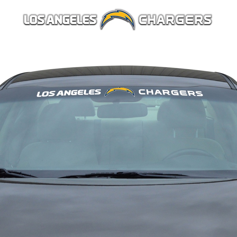 Fanmats Los Angeles Chargers Sun Stripe Windshield Decal 3.25 x 34
