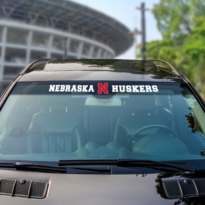 Fanmats Nebraska Cornhuskers Sun Stripe Windshield Decal 3.25 x 34
