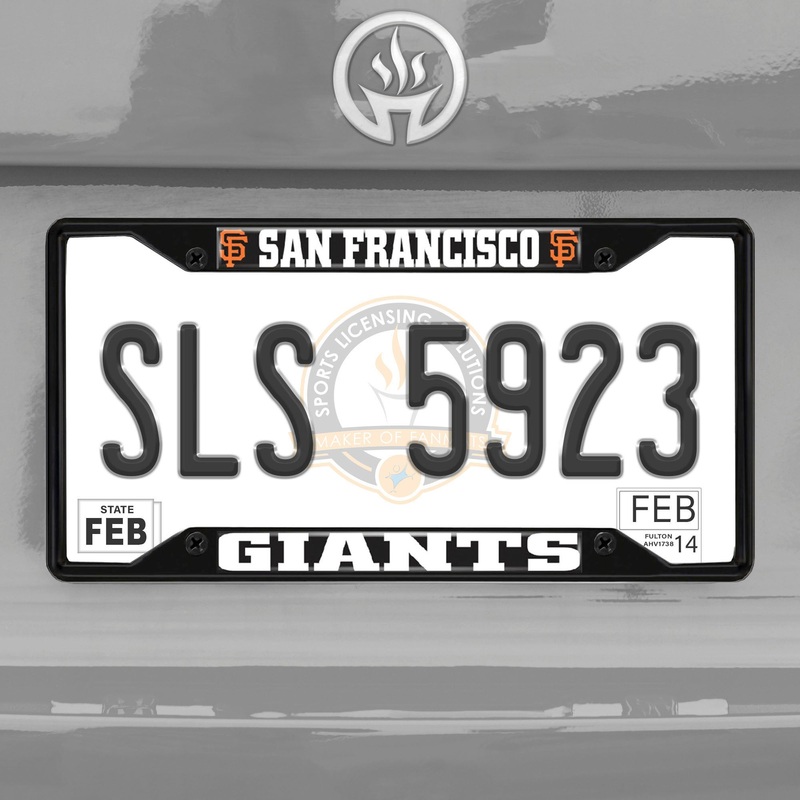 Fanmats San Francisco Giants Metal License Plate Frame Black Finish