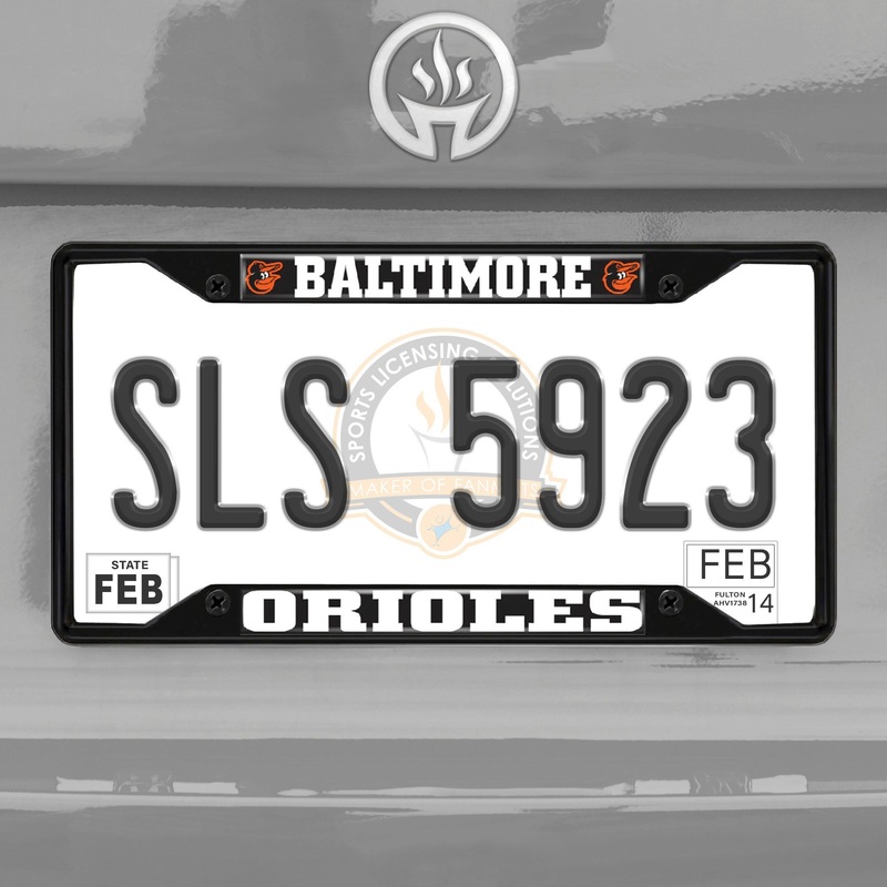 Fanmats Baltimore Orioles Metal License Plate Frame Black Finish