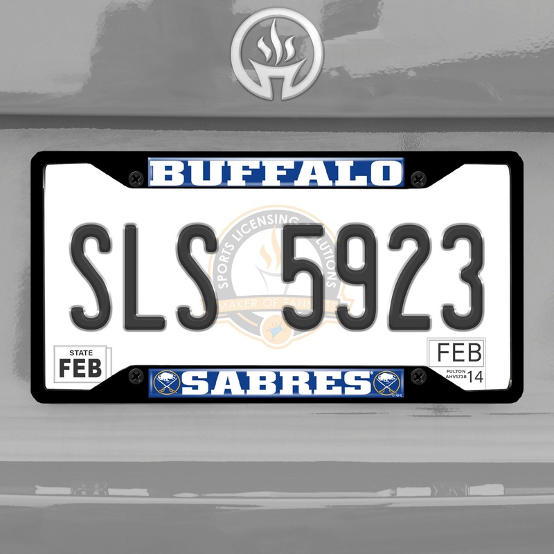 Fanmats Buffalo Sabres Metal License Plate Frame Black Finish