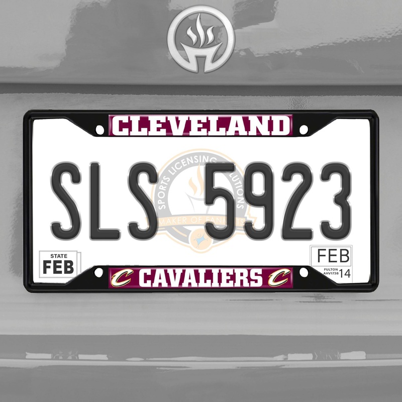 Fanmats Cleveland Cavaliers Metal License Plate Frame Black Finish
