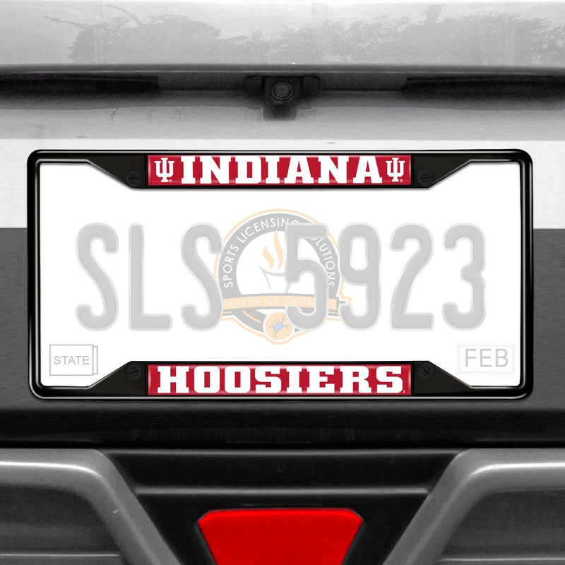 Fanmats Indiana Hooisers Metal License Plate Frame Black Finish