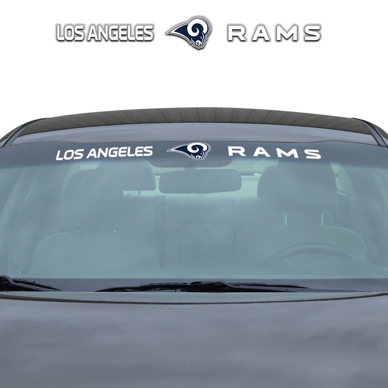 Fanmats Los Angeles Rams Sun Stripe Windshield Decal 3.25 x 34