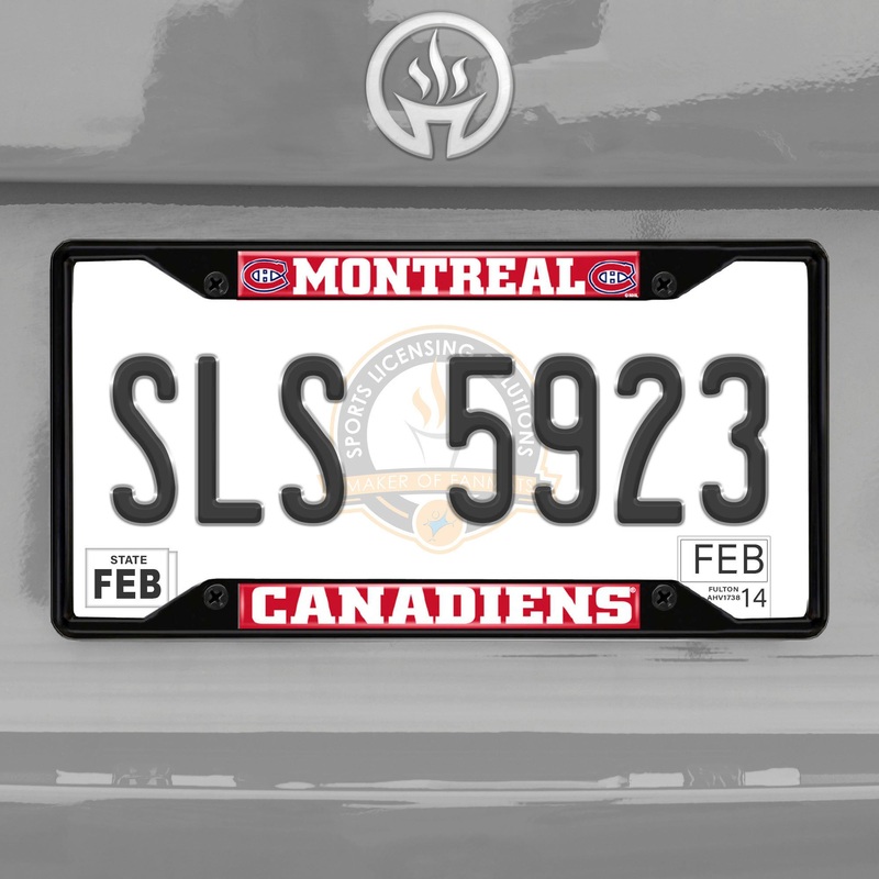 Fanmats Montreal Canadiens Metal License Plate Frame Black Finish
