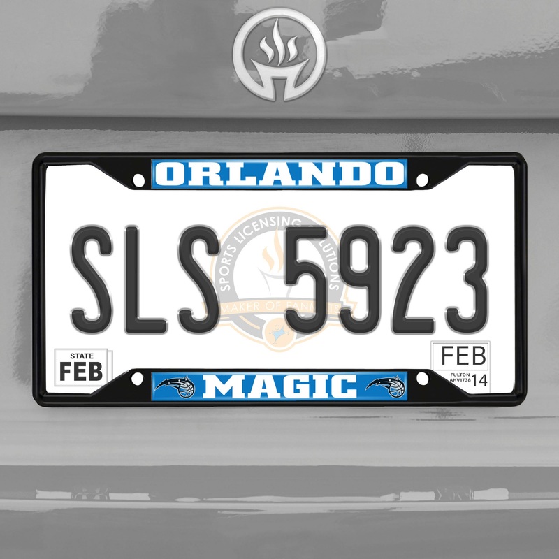Fanmats Orlando Magic Metal License Plate Frame Black Finish
