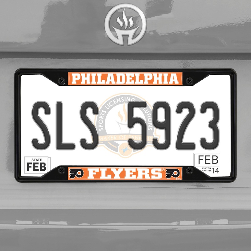 Fanmats Philadelphia Flyers Metal License Plate Frame Black Finish