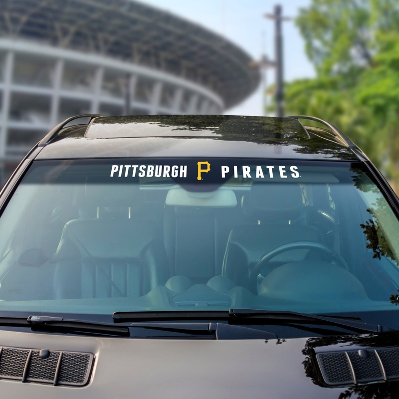 Fanmats Pittsburgh Pirates Sun Stripe Windshield Decal 3.25 x 34